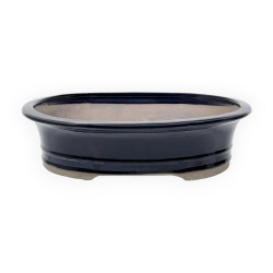Vaso 18 cm ovale blu