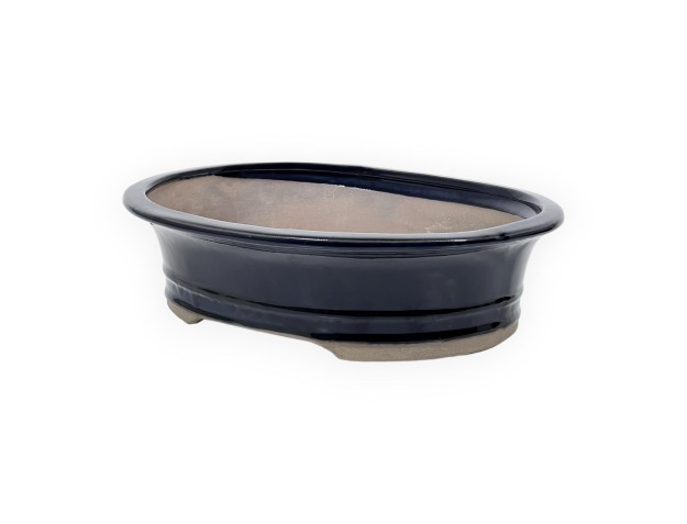 Pot 18 cm ovale bleu 2