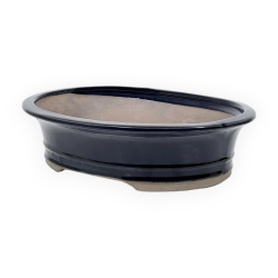 Vaso 18 cm ovale blu