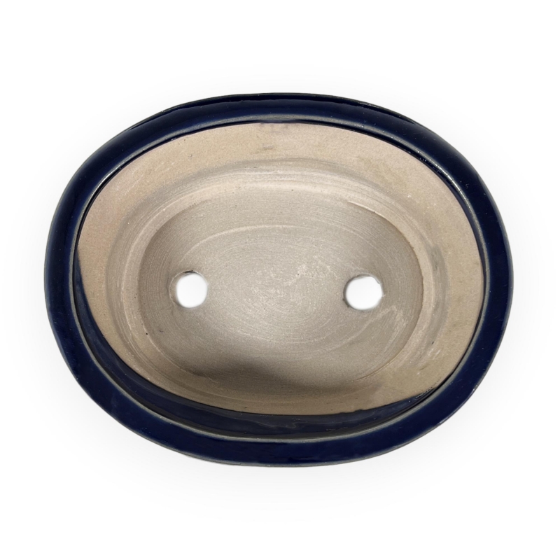 Vaso 18 cm ovale blu