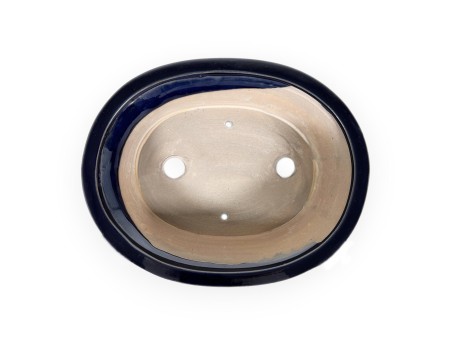 Pot 26 cm ovale bleu