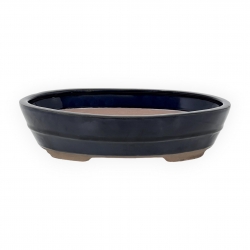 Pot 21,5 cm oval blue