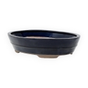 Pot 21,5 cm oval blue