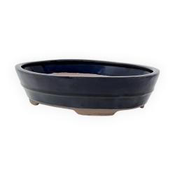 Pot 21,5 cm oval blue