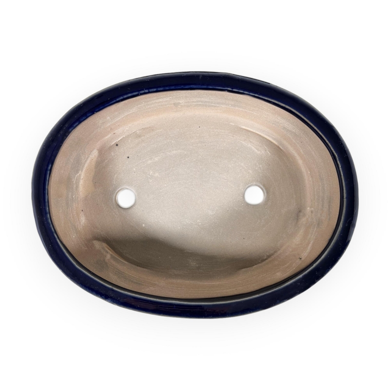 Pot 21,5 cm oval blue
