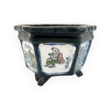Vaso - Tosui - Bonsaista con paesaggio - 13,5 cm