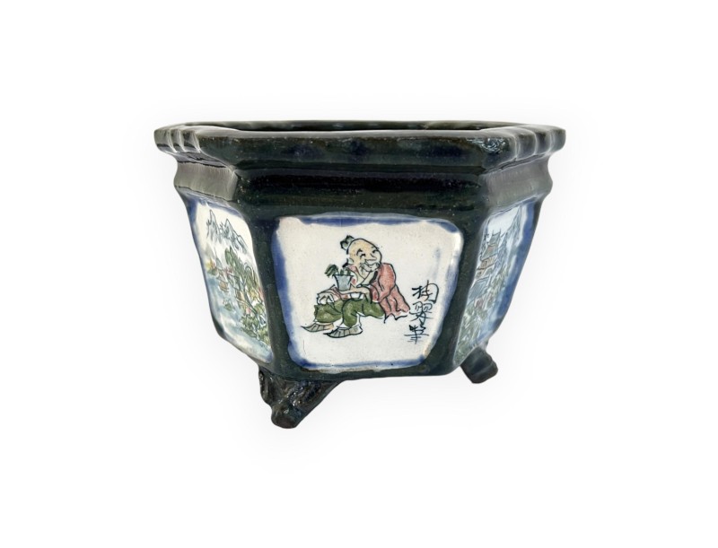 Pot - Tosui - Bonsaist with landscape - 13,5 cm