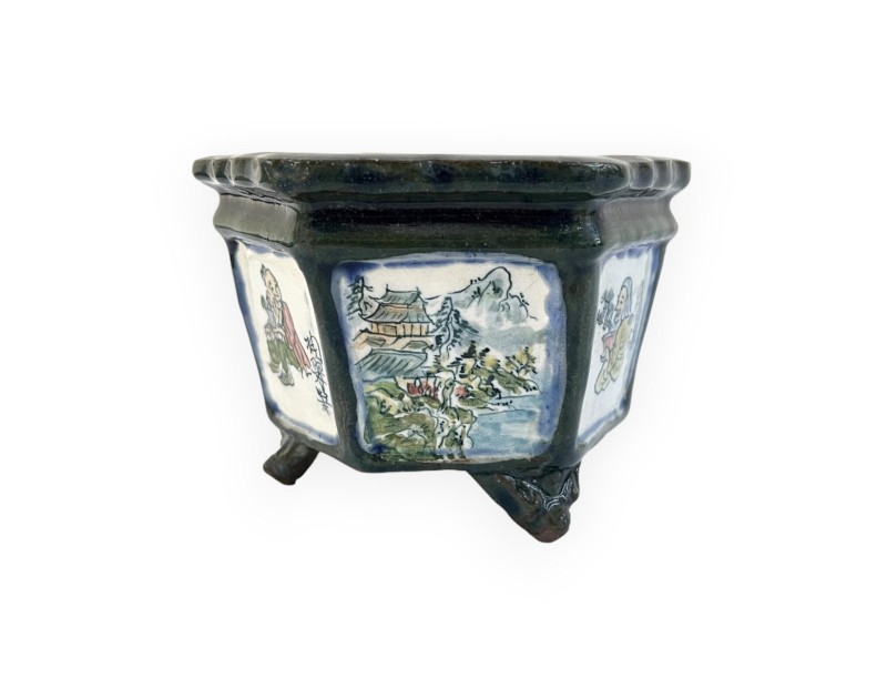 Pot - Tosui - Bonsaist with landscape - 13,5 cm