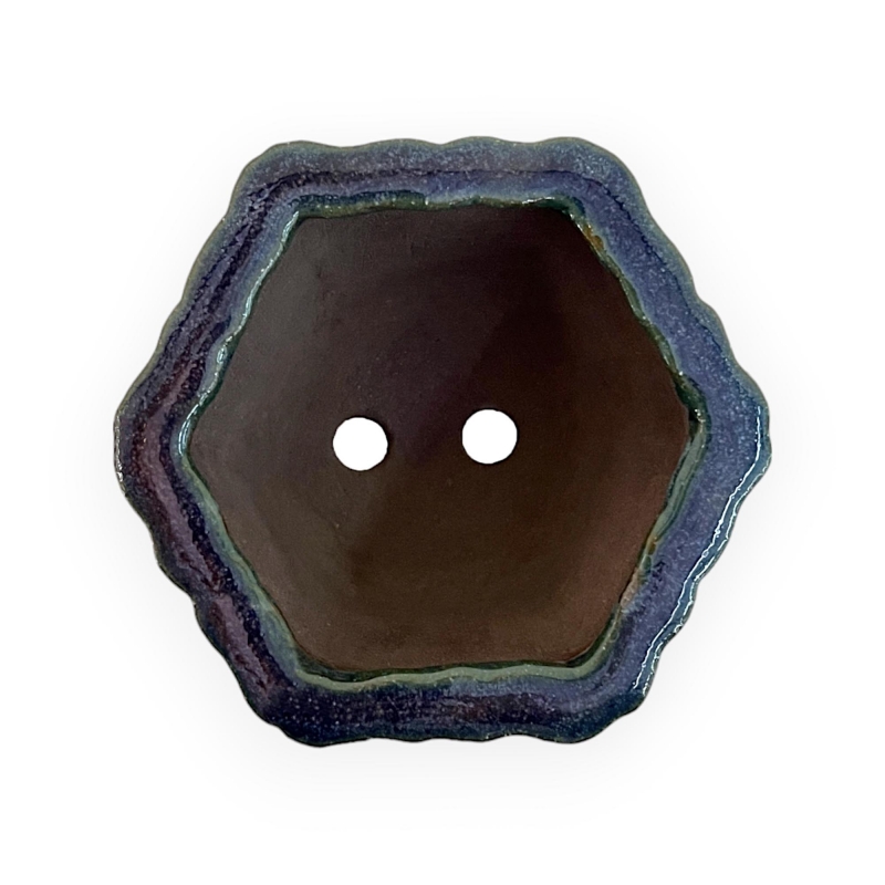 Vaso - Tosui - Bonsaista con paesaggio - 13,5 cm