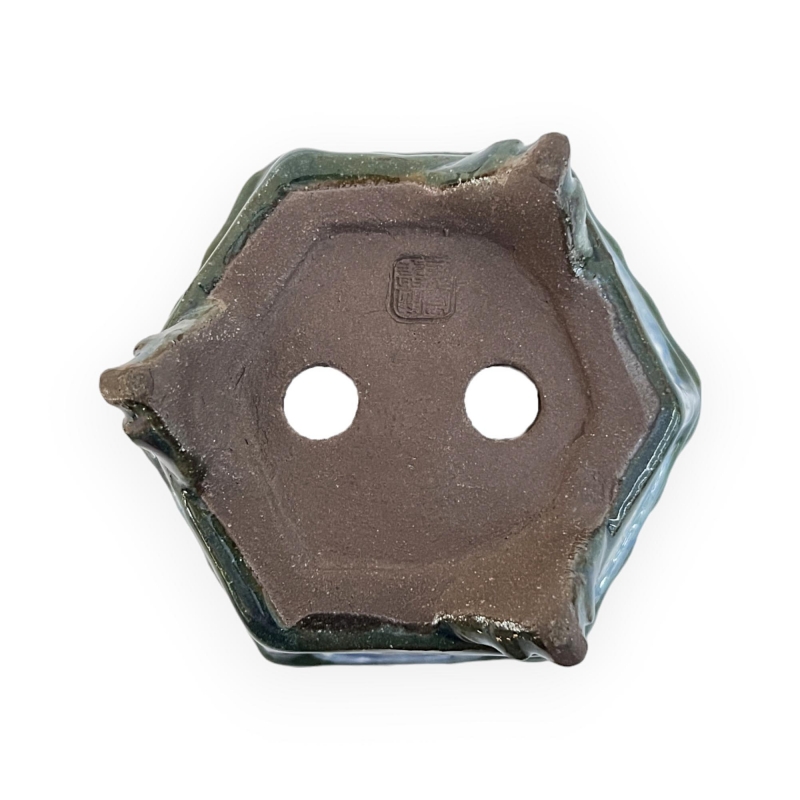 Vaso - Tosui - Bonsaista con paesaggio - 13,5 cm