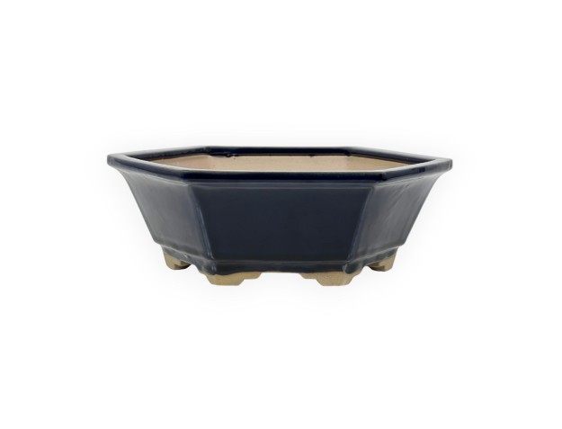 Pot 18 cm hexagonal blue