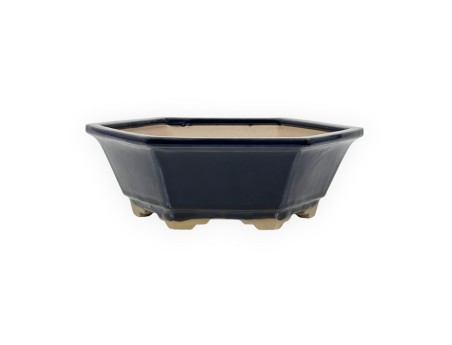 Pot 18 cm hexagonal blue