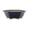 Vaso 26 cm esagonale blu