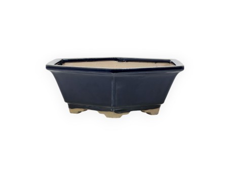 Vaso 26 cm esagonale blu