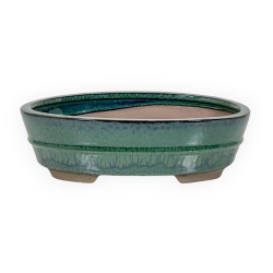 Vaso 26,5 cm ovale verde