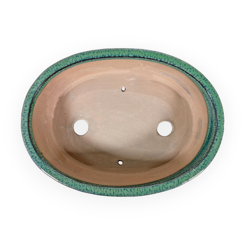 Pot 26,5 cm oval green