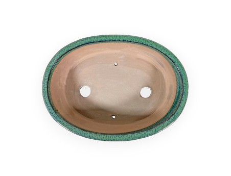 Pot 26,5 cm oval green