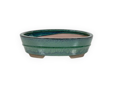 Pot 26,5 cm oval green