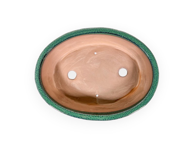 Pot 26,5 cm oval green