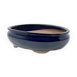 Vaso 26,5 cm ovale blu