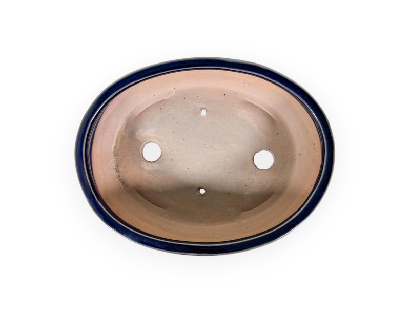 Pot 26,5 cm oval blue