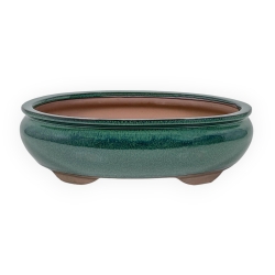 Vaso 26,5 cm ovale verde