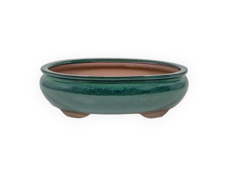 Pot 26,5 cm oval green