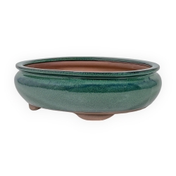 Vaso 26,5 cm ovale verde