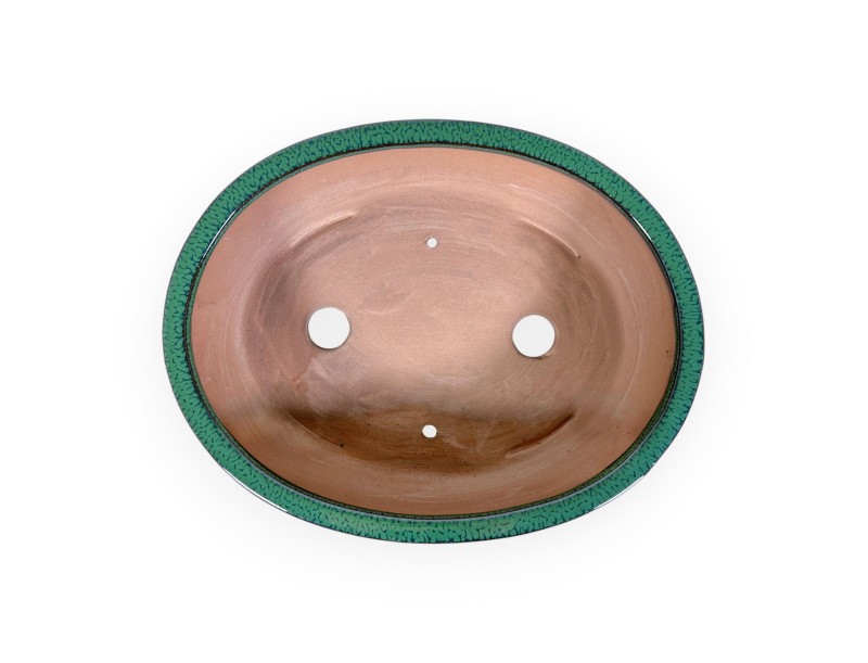 Pot 26,5 cm oval green