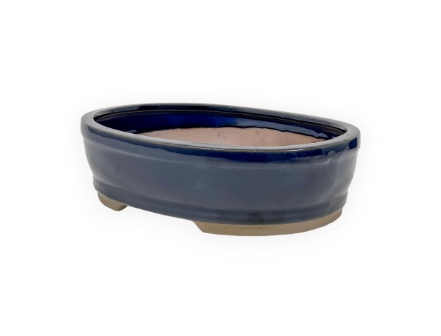Pot 21,5 cm oval blue 2