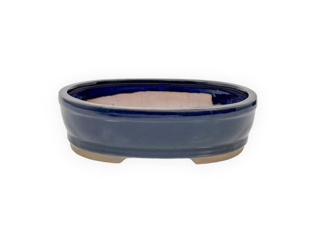 Pot 21,5 cm oval blue