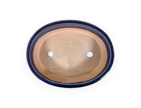 Vaso 21,5 cm ovale blu