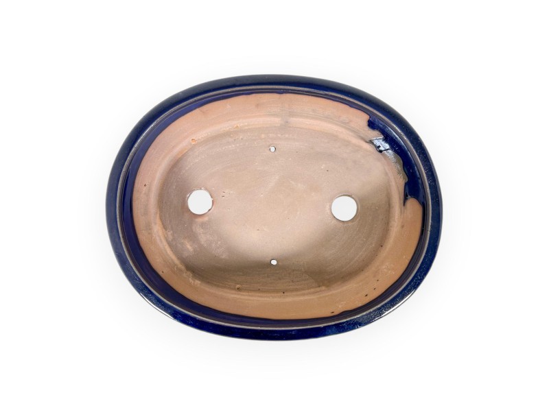 Vaso 26 cm ovale blu