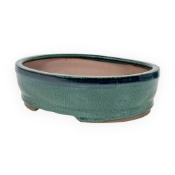 Vaso 21,5 cm ovale verde