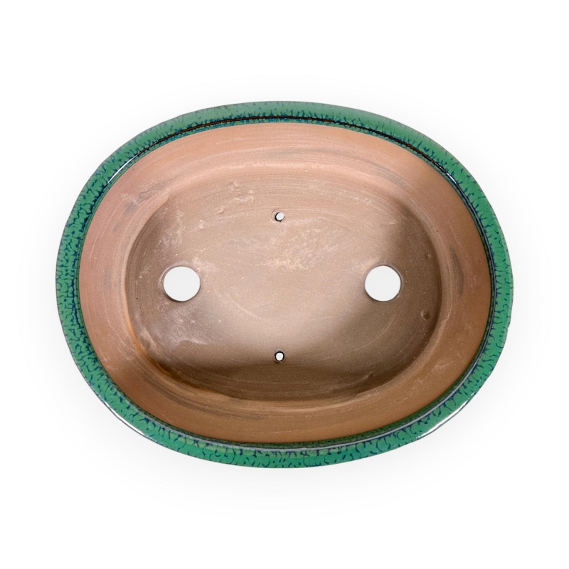 Pot 26 cm oval green