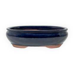 Vaso 34,5 cm ovale blu