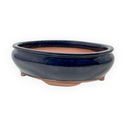 Vaso 34,5 cm ovale blu