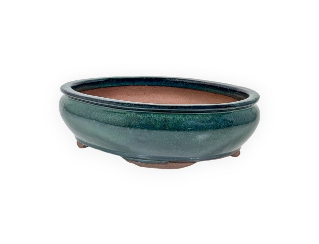 Vaso 34,5 cm ovale verde 2