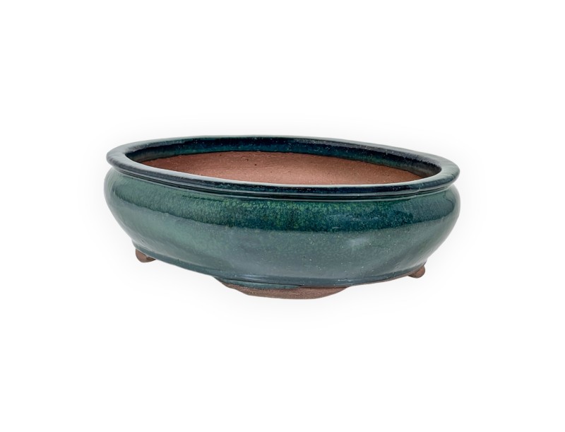 Vaso 34,5 cm ovale verde