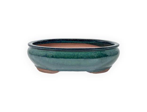 Pot 34,5 cm oval green