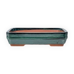 Vaso 36 cm rettangolare verde