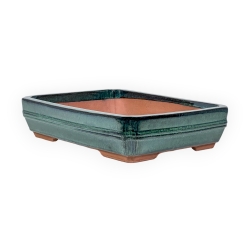 Vaso 36 cm rettangolare verde
