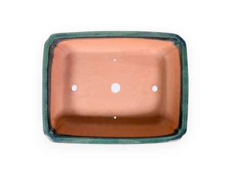 Vaso 36 cm rettangolare verde