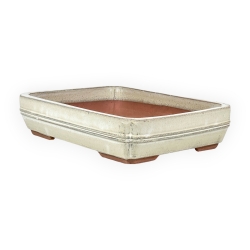 Pot 36 cm rectangular beige