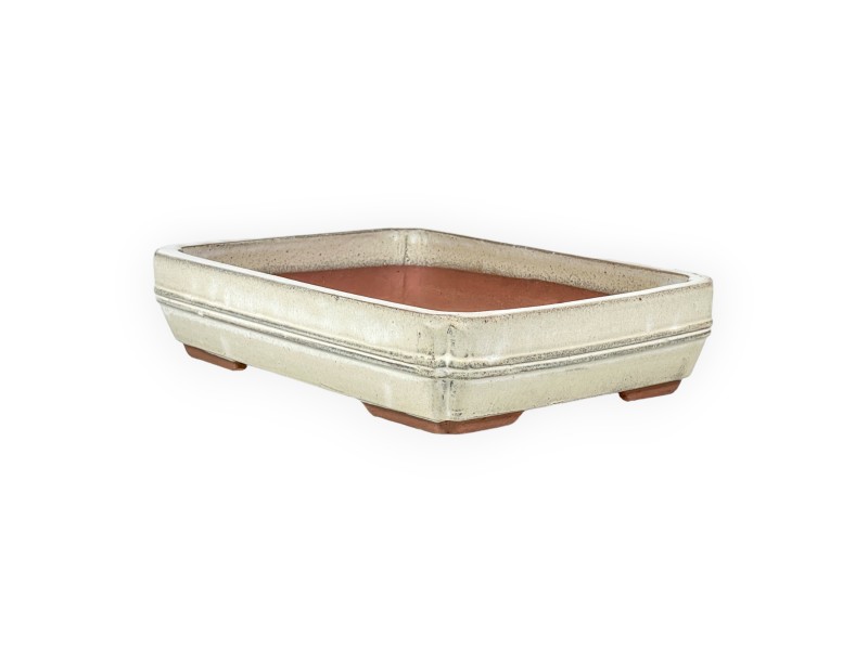Pot 36 cm rectangular beige