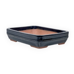 Vaso 36 cm rettangolare blu