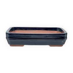 Vaso 36 cm rettangolare blu