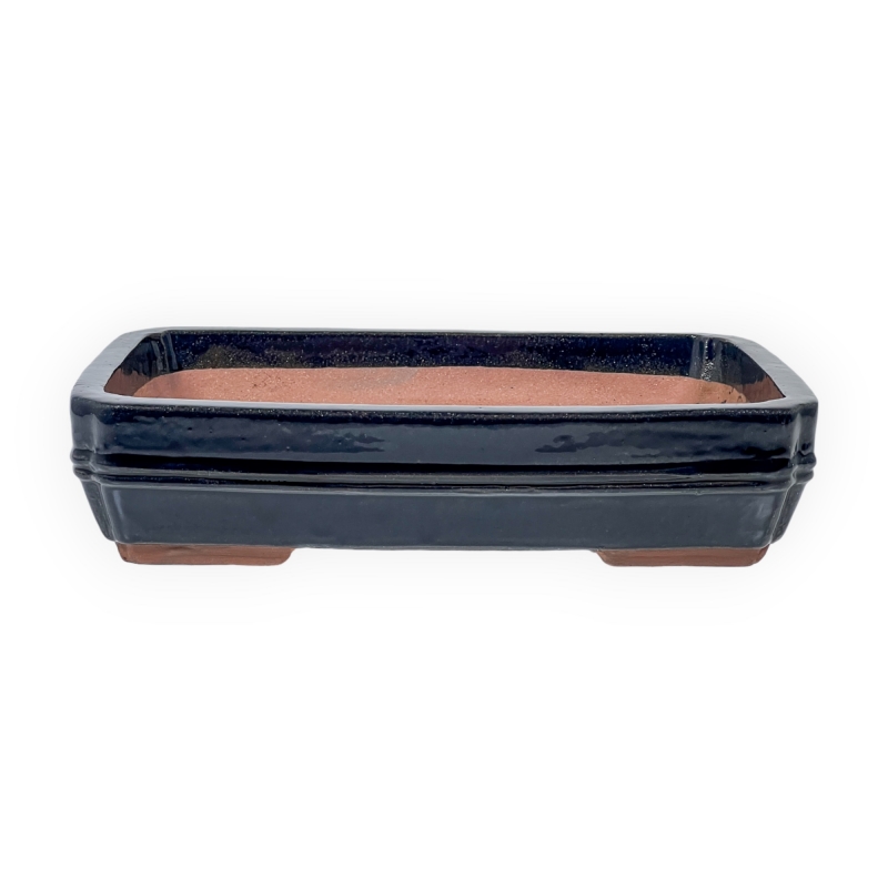 Pot 36 cm rectangulaire bleu