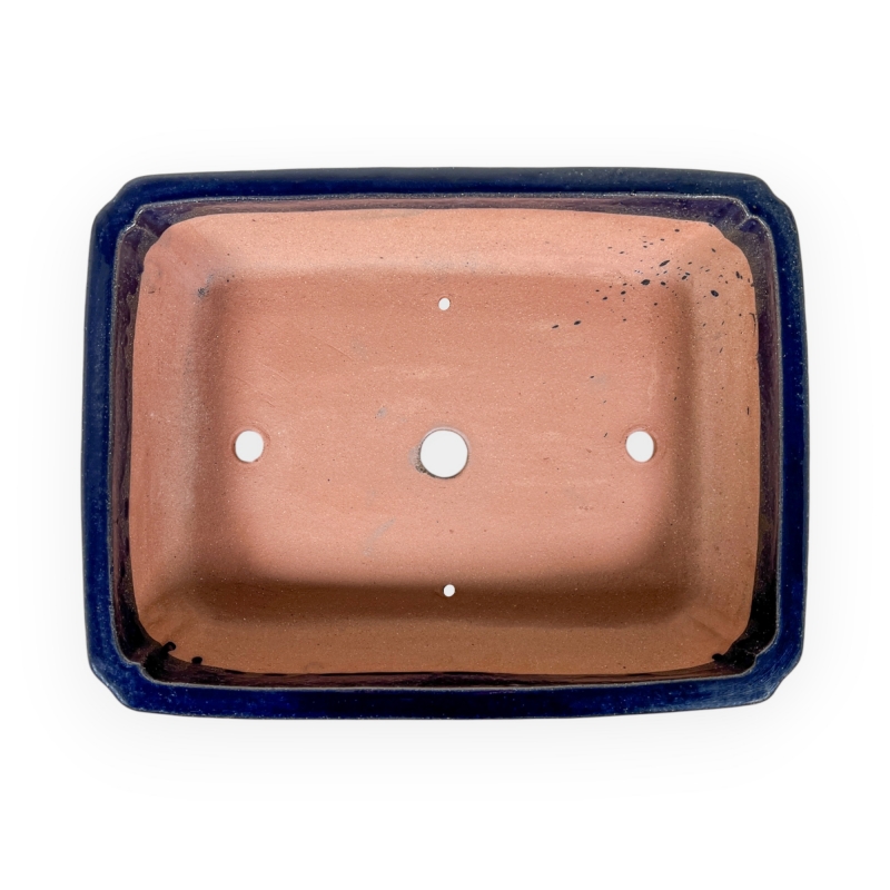 Vaso 36 cm rettangolare blu