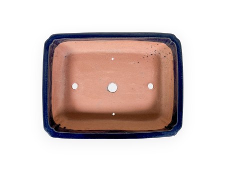 Pot 36 cm rectangulaire bleu